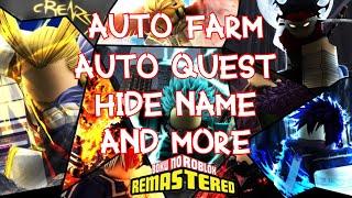 Roblox Boku No Roblox: Remastered Hack/Script Auto Farm, Auto Quest, Hide Name And MORE