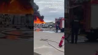 WATCH: Large fire at fertiliser warehouse in #moscow region