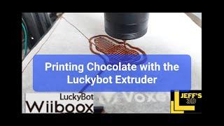 Printing Chocolate with the Luckybot Extruder Voxelab Aquila