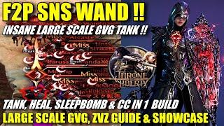 F2P SNS WAND IS INSANE IN LARGE SCALE GVG !! Tank, Sleepbomb, Heal & CC in 1 Build and Showcase !!