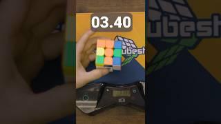 ONE HANDED 3x3 solve #speedcubeshop #speedcubing #rubikscube #fyp