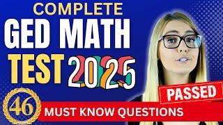 Pass the GED MATH Test:  Full 46-Questions like the Real Test