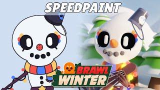 SNOWMAN POCO SPEEDPAINT | Brawl Stars Art with ChronoPierce from BrawlWinter2020