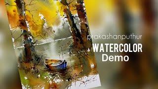 water color demo | painting tutorial from prakashanputhur