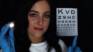 Eye Exam ASMR (light triggers, gloves, binaural, personal attention)