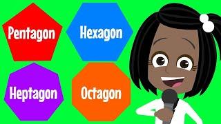 Pentagon, Hexagon, Heptagon, Octagon - 2D Shape Songs for Kids