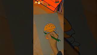 burger  Drawing Asthetic With The Craft Corner  #art #craftideas #adorablecrafts #craftycorner