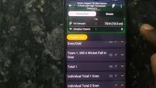 What is individual total 2 even in 1xbet for cricket betting