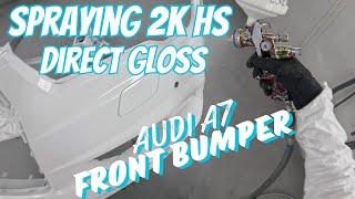 Spray Painting 2k High Solid Direct Gloss Audi A7 Front Bumper