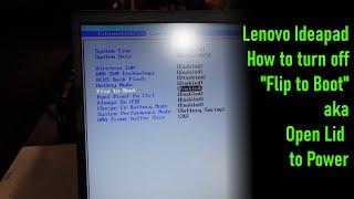Lenovo Ideapad 2025 / Turn off Flip to Power / Auto power on disable