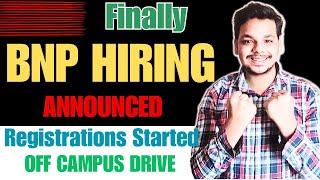 Finally BNP Hiring Announced | TCS , EY OFF Campus Drives | Fresher Jobs | Latest Hiring 2025-2022