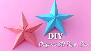 How to make 3D Paper Star || DIY Origami Paper Craft