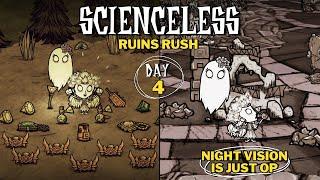 IS NEW WENDY THE BEST RUINS RUSHER NOW?! Wendy Scienceless Ruins Rush on Day 4 - Don't Starve | DST