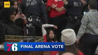 Police remove Sixers arena protestors from Philadelphia City Hall amid expected vote