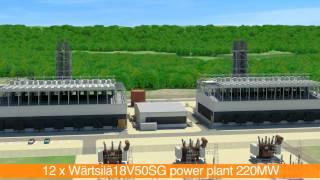 220MW power plant featuring 12 Wärtsilä 18V50SG engines | Wärtsilä