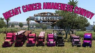 Showboat sam's Breast Cancer Awareness Convoy | American Truck Simulator #ats #simulator