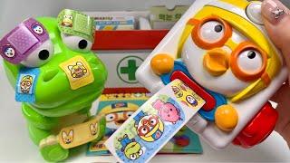 [toy ASMR] Pororo Band Aids Sticker Medicine Box ASMR Satisfying Unboxing video 뽀로로장난감 No music