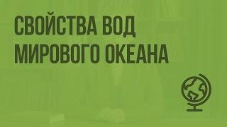 Свойства вод Мирового океана. Видеоурок по географии 6 класс