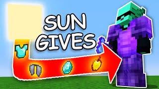 Minecraft Manhunt, But LOOKING AT the SUN SECRETLY Gives OP Items!