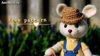 Амигуруми: схема Зайчик Ушанчик. Игрушки вязаные крючком - Free crochet patterns.