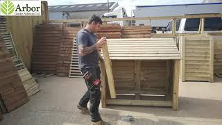 Double Bay Wooden Log Store - Assembly Video