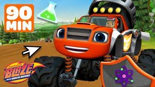 Blaze Uses STEM to Rescue Knights, Count and More! | 90 MINUTES | Blaze and the Monster Machines