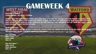 Gameweek 4 - @PLTips