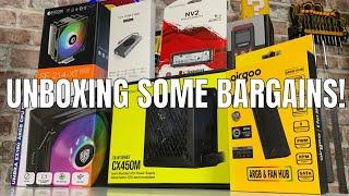 UNBOXING Some Real BARGAINS! PCIe Gen4 NMVE 120mm Tower Cooler Type C HUB ARGB FAN HUB