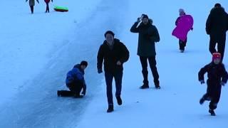 Winter activities in sergiev posad town.