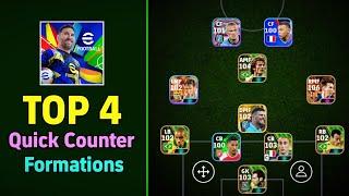 Perfect 4-1-3-2  Top 4 Quick Counter Best Formations eFootball 2025  V4.0.0