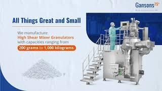 Ensure Scalability with Gansons HSMG | Rapid Mixer Granulator