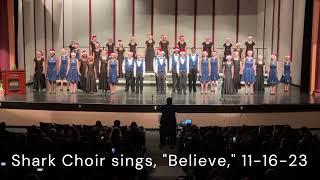 "Believe," SRHS Shark Choir, featuring Josiah Erskine, 11-16-2023