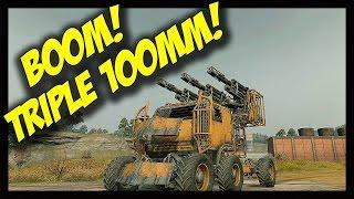 ► Crossout - Triple 100mm Cannon Build - 3 x 100mm Cannon + Apollo Generator