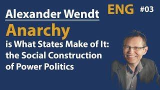 ANARCHY is what states make of it (A. Wendt)