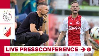 ️  LIVE 15:15 | Persconferentie Francesco Farioli en Jordan Henderson | Ajax - Vojvodina