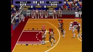 Tecmo Super NBA Basketball (SNES): NBA Finals: Chicago Bulls vs Portland Trail Blazers