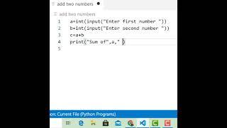 Python Program to Add Two Numbers | Python Programming | Faiz Rasool Online