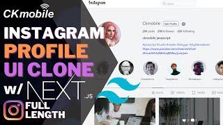 Let's build an instagram profile page UI clone with Next.js and TailwindCSS