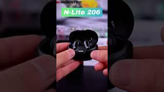 Monster N-Lite 206 Ture Wireless Headphones In-Ear Invisible Bluetooth Earbuds AI Noise Cancelling