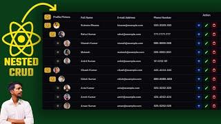 Tanstack Table 8 - Multi-Level Marketing - Nested Tree CRUD Application | React JS 18 | MUI Joy UI