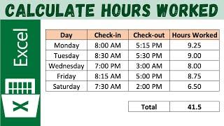 How to Calculate Hours Worked in Excel