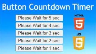 How to Create a HTML Button Countdown Timer with JavaScript - 2021