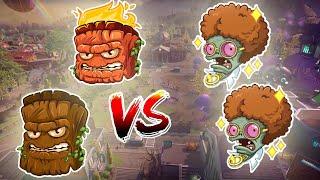 Big Stump and Giga Torchwood vs 2 Disco Zombies | Plants vs Zombies Garden Warfare 2