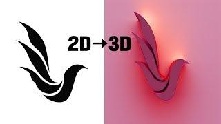 How to convert a 2D image to 3D logo-Free Logo Design