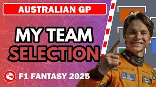 TEAM SELECTION – AUSTRALIAN GP  | F1 Fantasy 2025 Tips and Advice