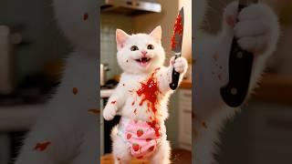 Kitten Covered in Red Sauce… But It's Not What It Looks Like!