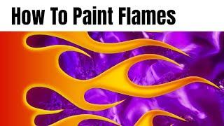 How to Paint Flames: Purple Candy Flames over LiME LiNE Silver Metal Flake