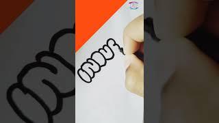 #shorts/HOW TO DRAW "Indhubala" IN BUBBLE LETTERS