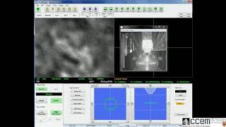 Setting the kV and spot size in an SEM