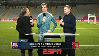 Alexander Sorloth reacts to his game-winning goal vs. Barcelona | ESPN FC